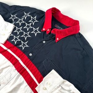 Roper‎ American Flag Patriotic Western Shirt Men's Size XL